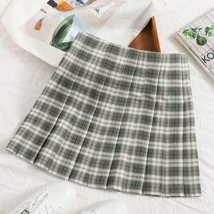 SHEIN tartan pleated skirt